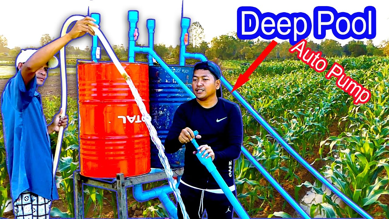 Pump from Deep POOL - Detail explain How to make Auto pump water from Deep Well for Corn farm.