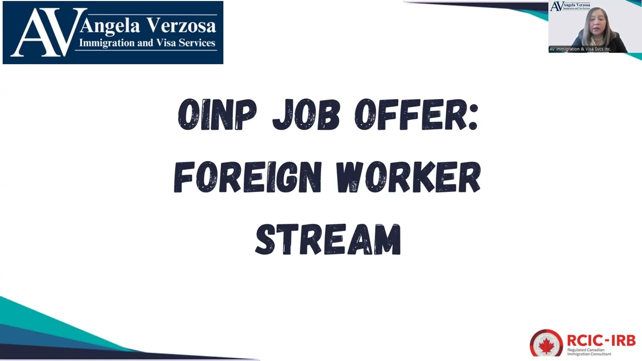 OINP Job Offer Streams