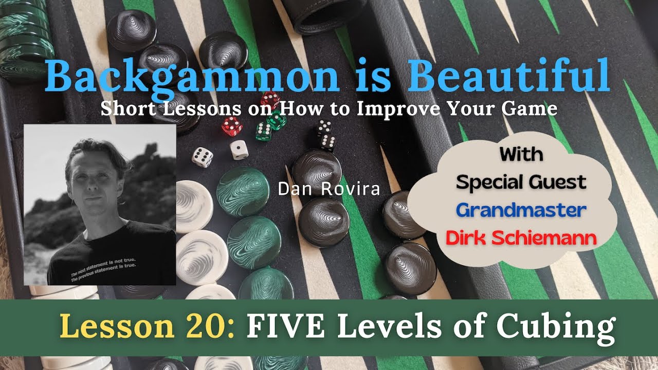 Backgammon: FIVE Levels of Cubing (Lesson 25) - with GM Dirk Schiemann