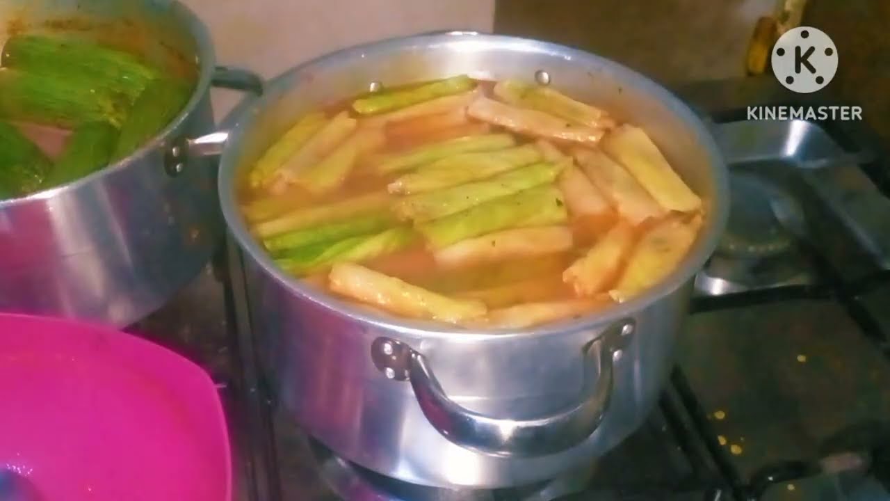 محشى كرنب ⁉️على طريقه امى سهله وبسيطة ⁉️وسر التسويه الصح واللون الجميل👌💯👍🛑😋