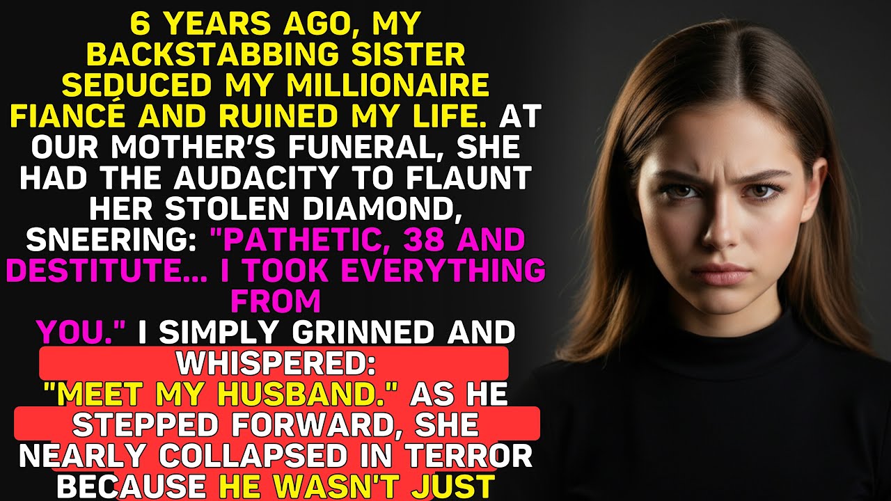 My Sister Stole My Millionaire Fiancé—6 Years Later at Mom’s Funeral, She Froze Seeing My Husband..