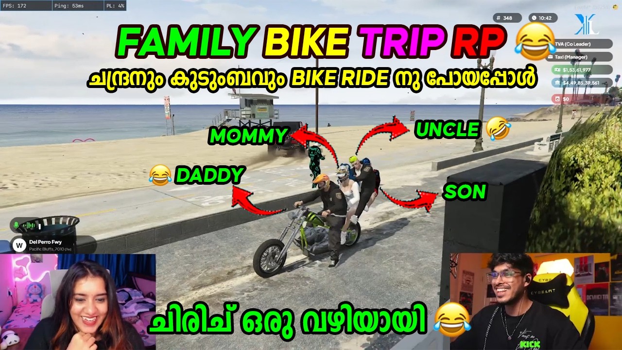 FAMILY BIKE TRIP RP 🤣🤣 ചന്ദ്രനും കുടുംബവും BIKE RIDE പോയപ്പോൾ