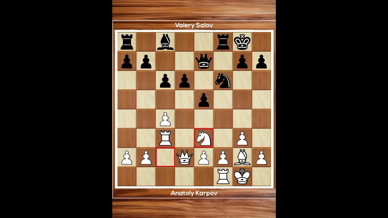 Anatoly Karpov vs Valery Salov • It blitz Alma-Ato Kazakhstan, 1995.
