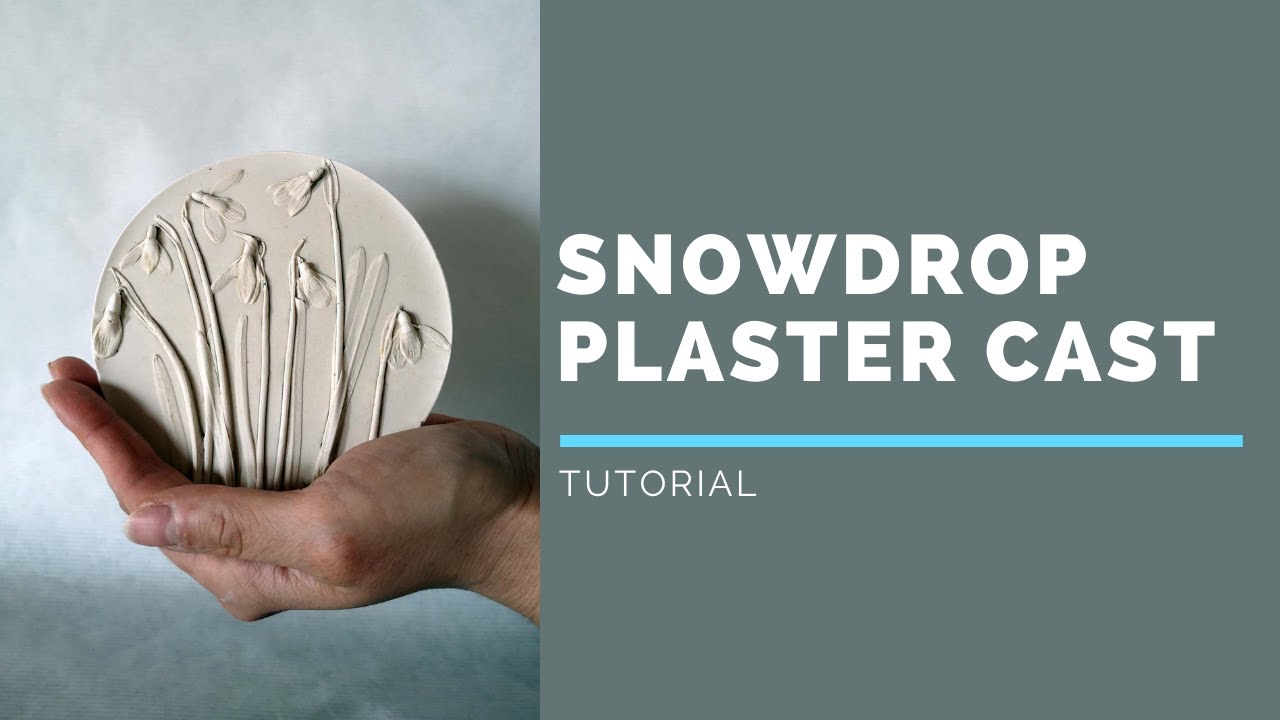 Snowdrop plaster cast // Botanical bas relief tutorial