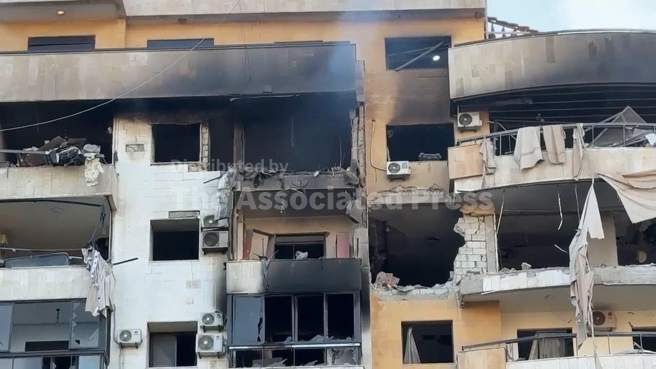 Aftermath of Israeli strike on southern suburb of Beirut
