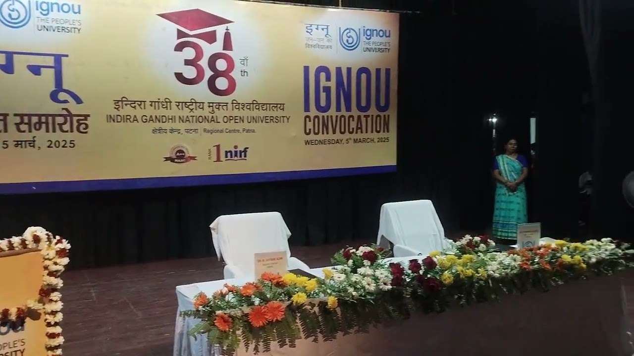 IGNOU 38th convocation 🎓 RC PATNA