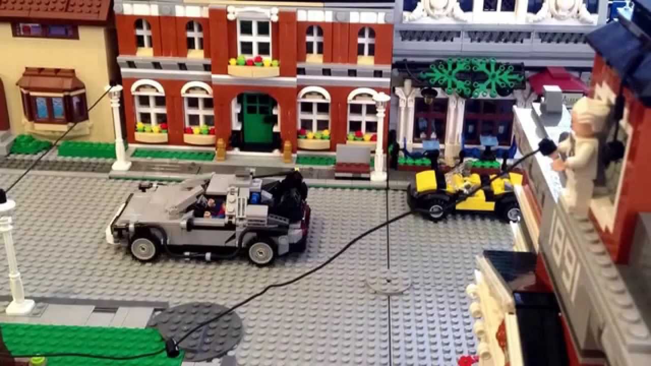 Lego Back to the Future Clocktower scene - stop motion fun