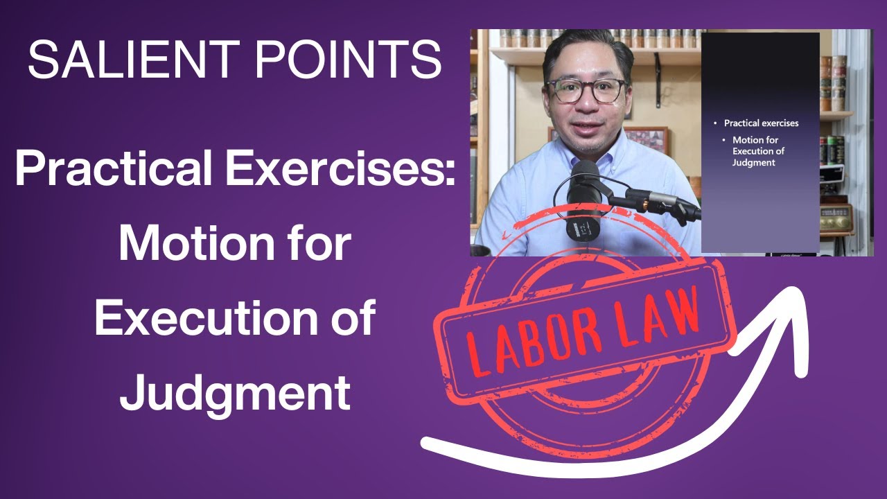 Practical Exercises: Motion for Execution of Judgment
