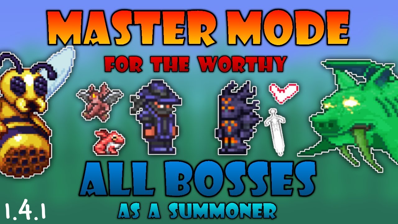 Master Mode For the Worthy - All Bosses as a Summoner - Terraria 1.4