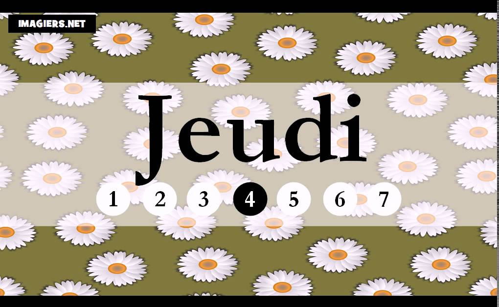 Lezione di francese = i giorni della settimana