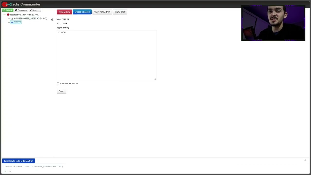 N8N - Operações CRUD no REDIS aplicadas ao gerenciamento de dados.