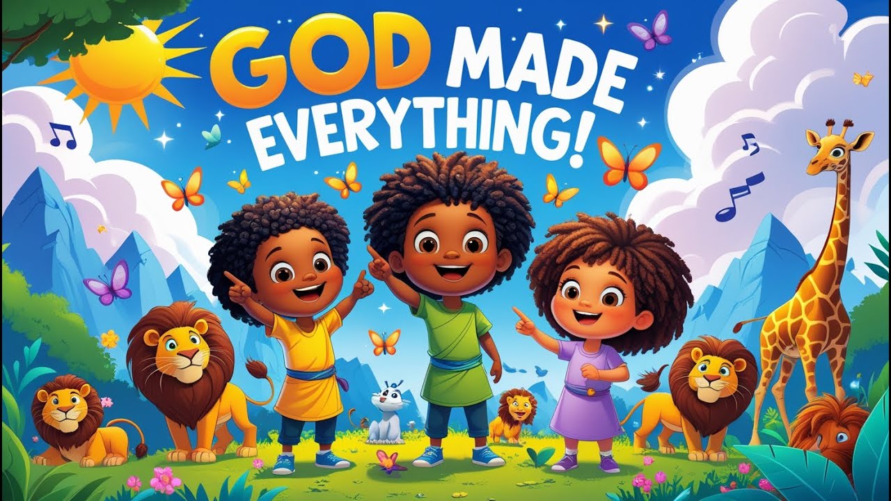 God Made Everything 🌍 | Fun & Catchy Bible Song for Kids | Christian Creation Worship Song
