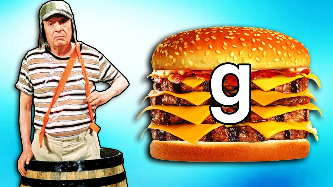 Gmod CHAVES da Zueira, Momentos Engraçados, Hamburguer Bob Esponja, Glitch (Garry's Mod Prop Hunt)