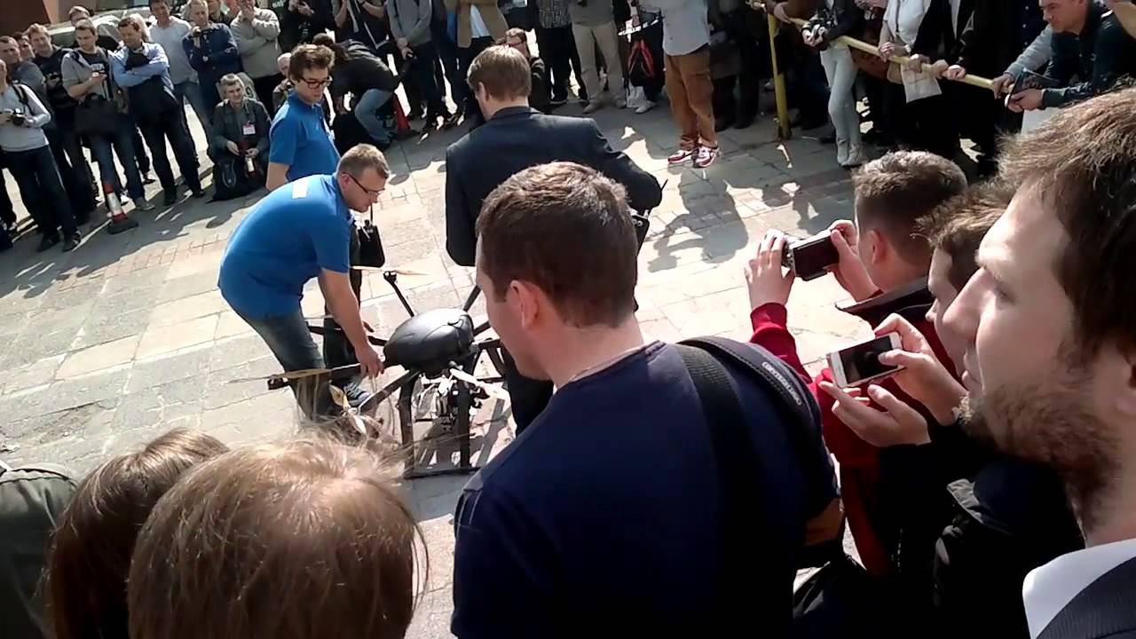 Dron - Kopter KATASTROFA wypadek Targi Łódź Polska