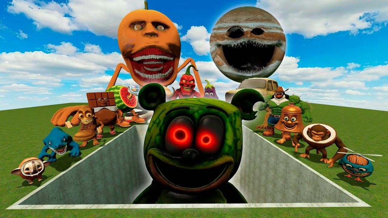 ALL NEWEST Italian AI BRAINROT MEMES VS Giant Pit With CURSED GUMMY BEAR BOSS - GMod