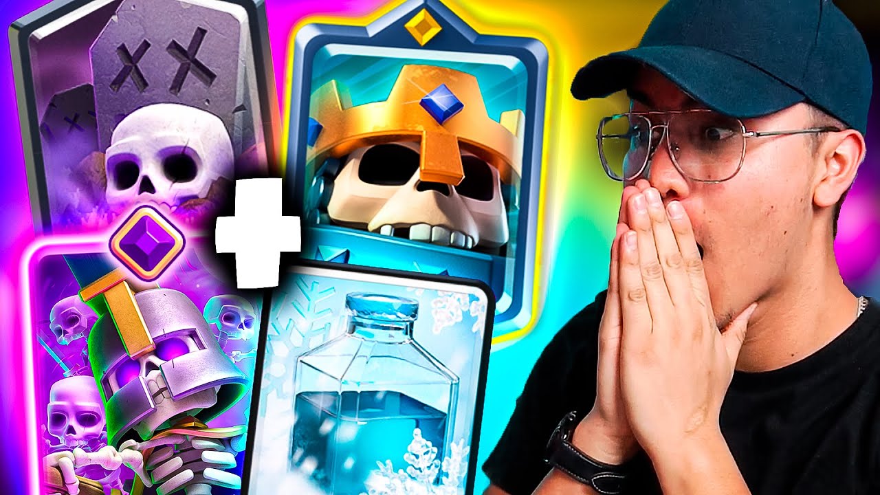 *MUCHOS ESQUELETOS!* 🦴 ESQUELETOS EVO + CEMENTERIO HIELO! - CLASH ROYALE