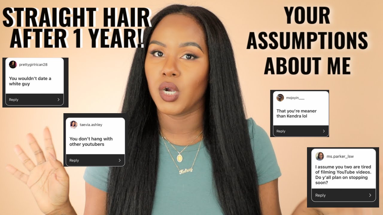 STRAIGHT HAIR AFTER 1 YEAR! + YOUR ASSUMPTIONS ABOUT ME! + HOW I TRIM MY HAIR