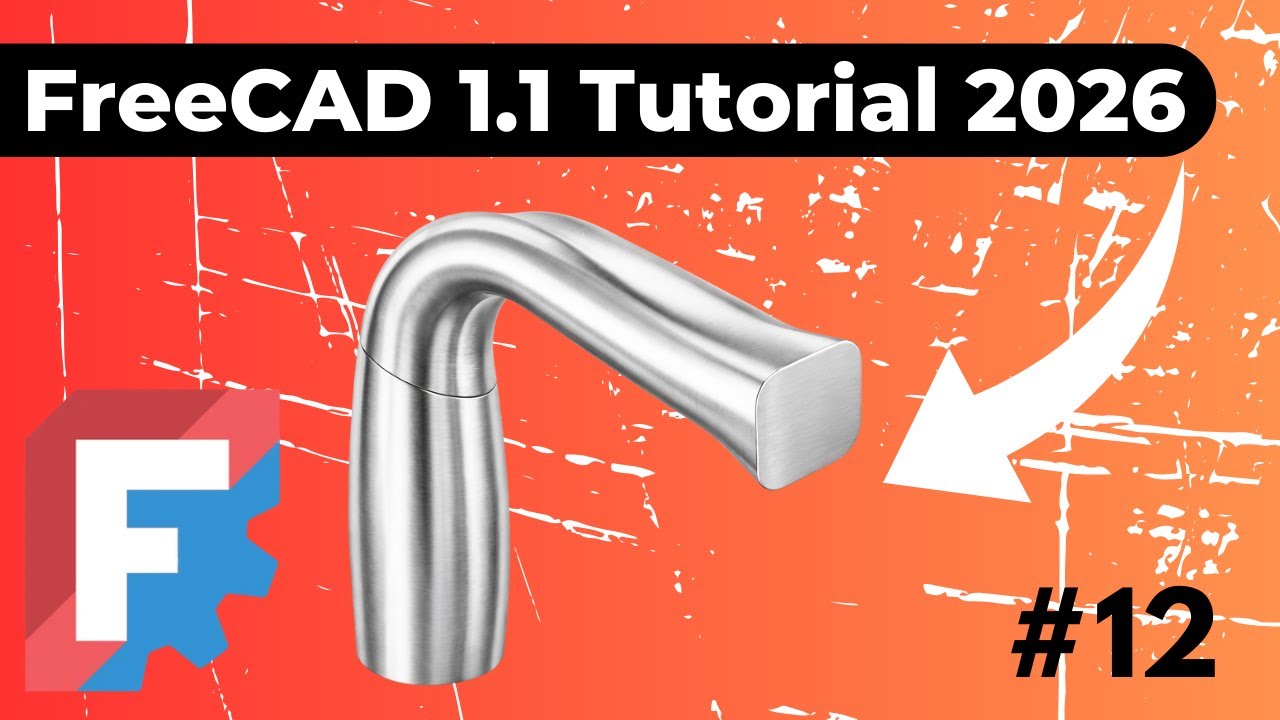 FreeCAD Loft & Pipe with Multiple Profiles - FreeCAD Tutorial 2026 - Part 12