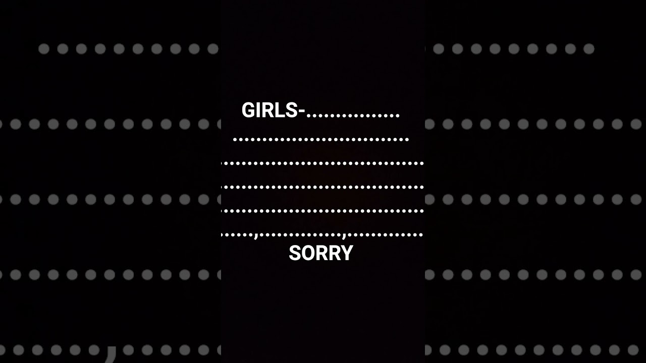 BOYS AND GIRLS TELLING SORRY 
