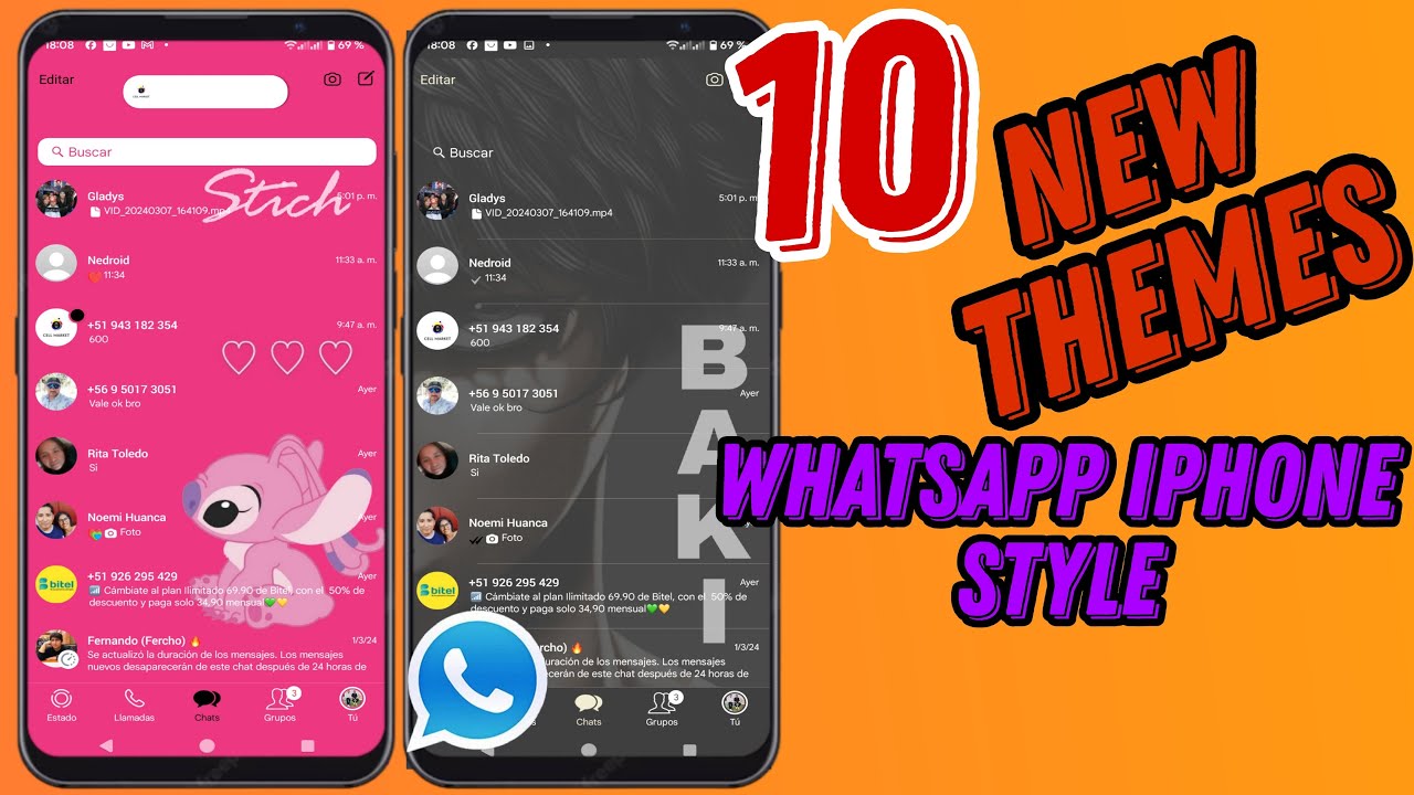 NEW TOPICS WhatsApp iPhone Style | FOUAD iOS MB