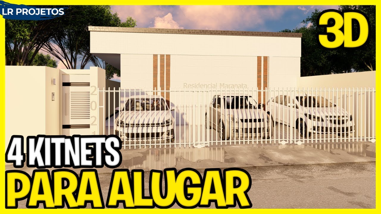 Kitnets em terreno de 10x20 - Projeto de 4 Kitnets de 29m² em um terreno de 10x20