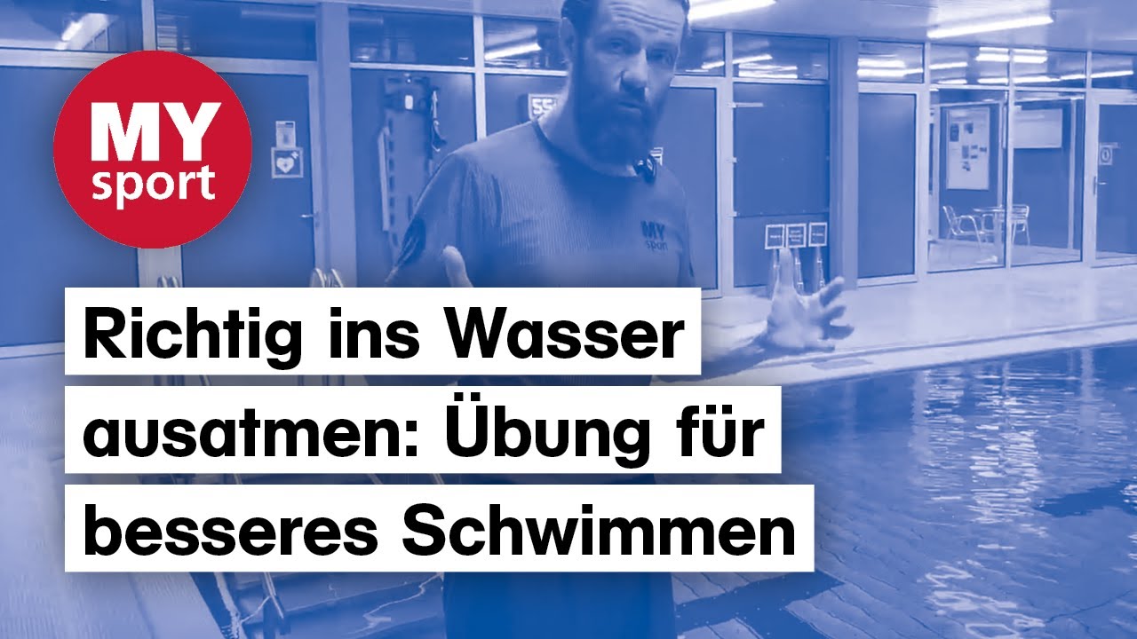 Richtig ins Wasser ausatmen: Übung für besseres Schwimmen