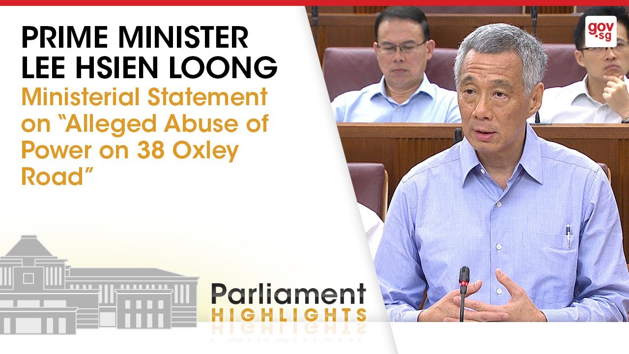 Prime Minister Lee Hsien Loong's Statement on 38 Oxley Road