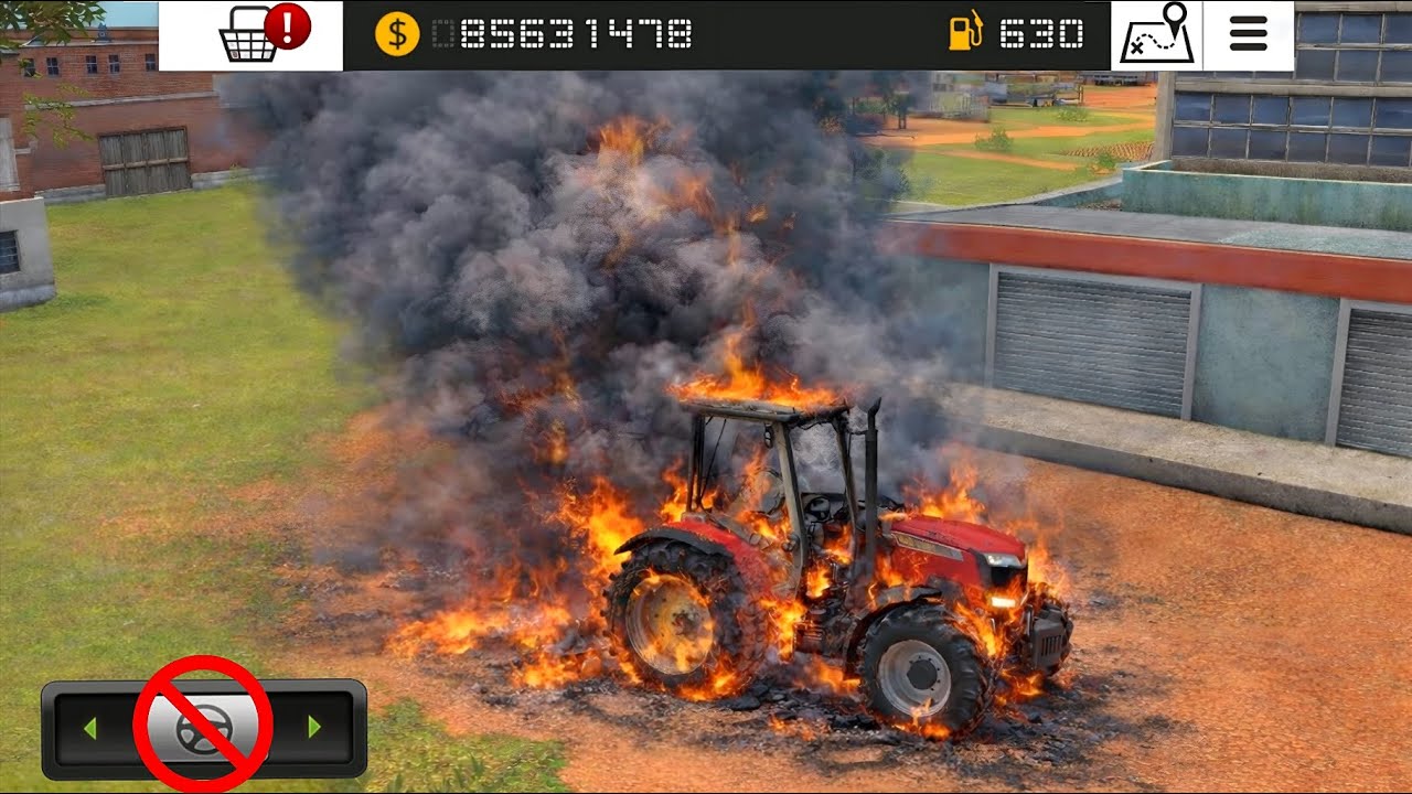 Fs 18 Tractor Fire ! Fs18 Collect Straw & Cultivation | Farming Simulator 18 Timelapse || #fs18