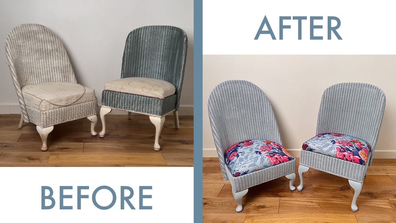 Mid Century Lloyd Loom Chairs Given A Refresh!