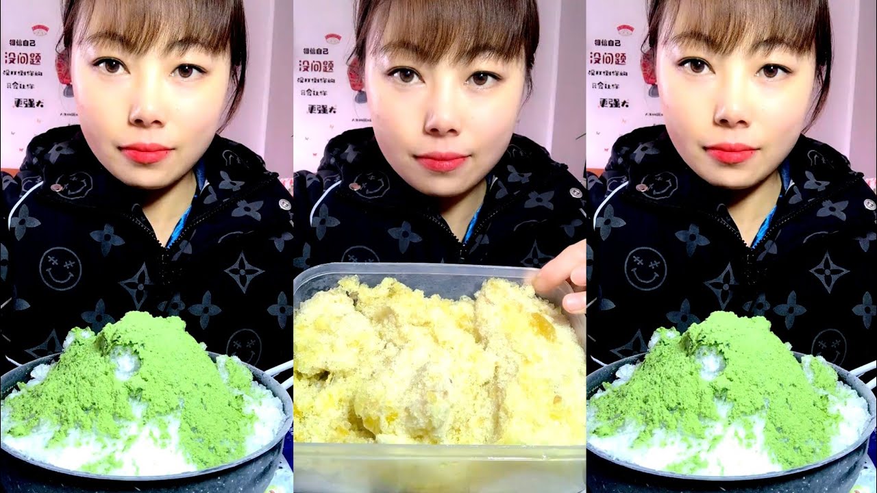 ASMR SHAVED ICE EATING / ICE EATING