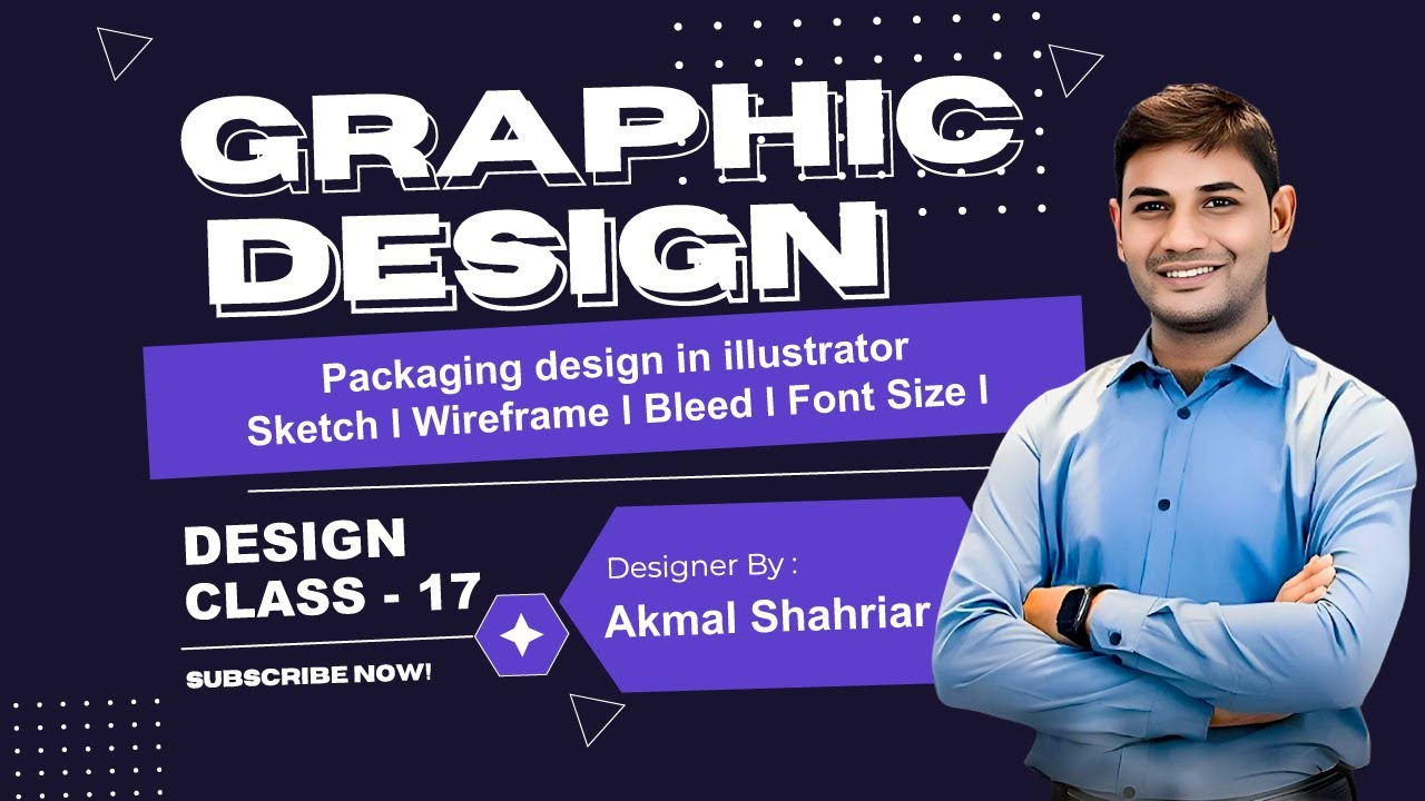Packaging Design in Adobe Illustrator | Sketch, Wireframe, Bleed & Font Size | Graphic Design Bangla