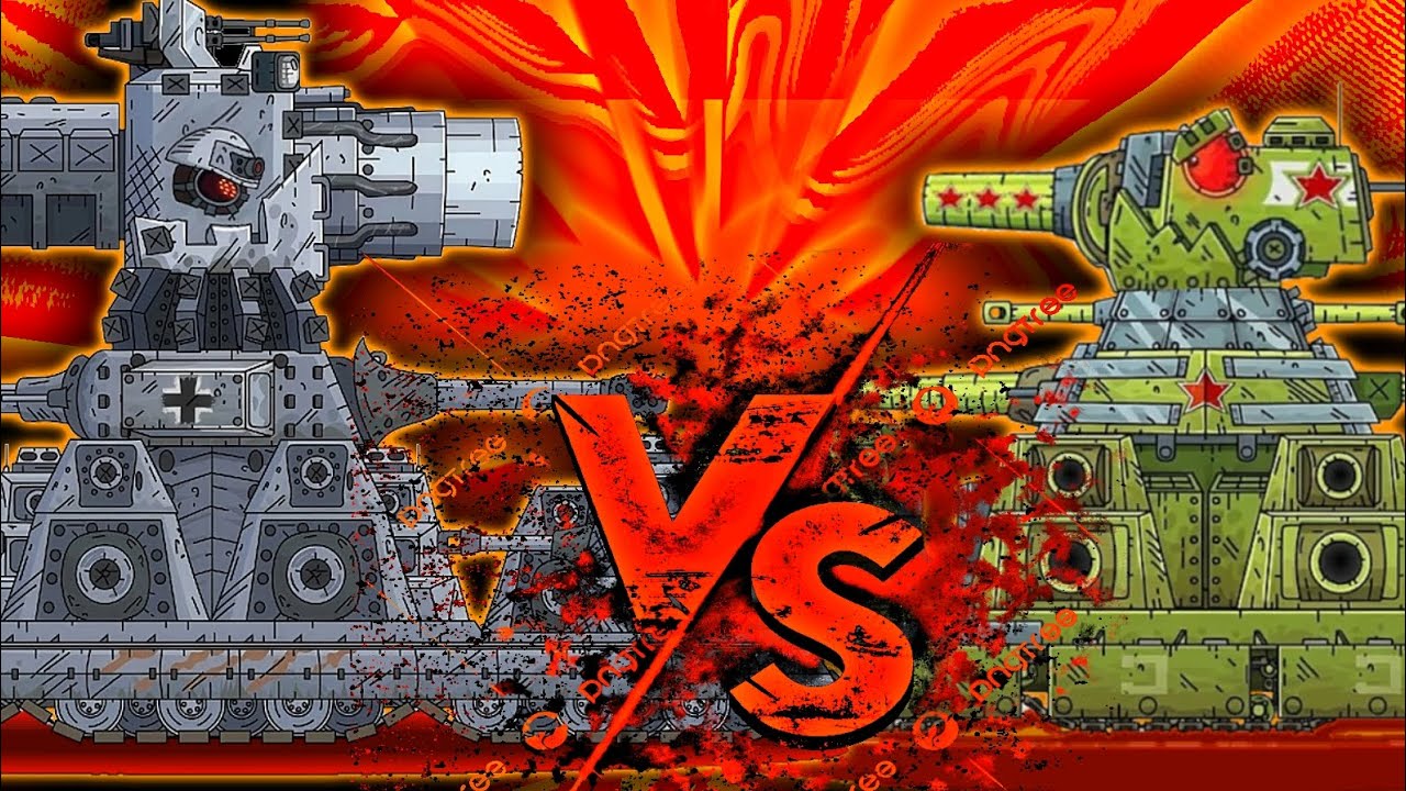 KV-44 VS KARL-44 FULL FIGHT (Cartoon about Tanks) Полный бой КВ-44 против КАРЛ-44 