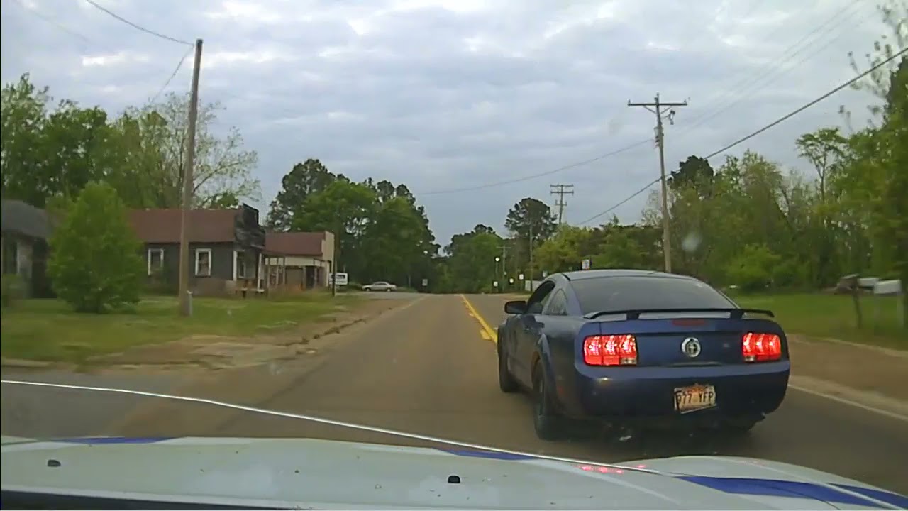 Arkansas State Trooper Dixon Chases Ford Mustang Through Warren AR 04/22/21