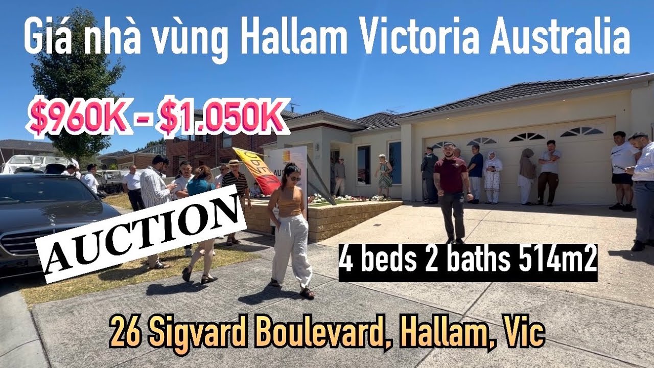 #212. Auction in Hallam. Đấu giá thành công nhà triệu đô vùng Hallam Melbourne Úc🇦🇺