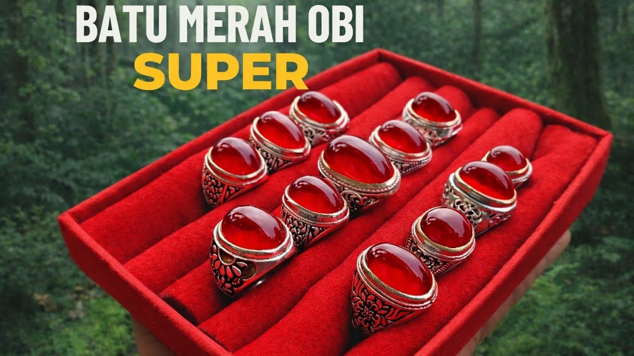 DI JUAL TERBARU CINCIN MERAH OBI WARNA SOLID