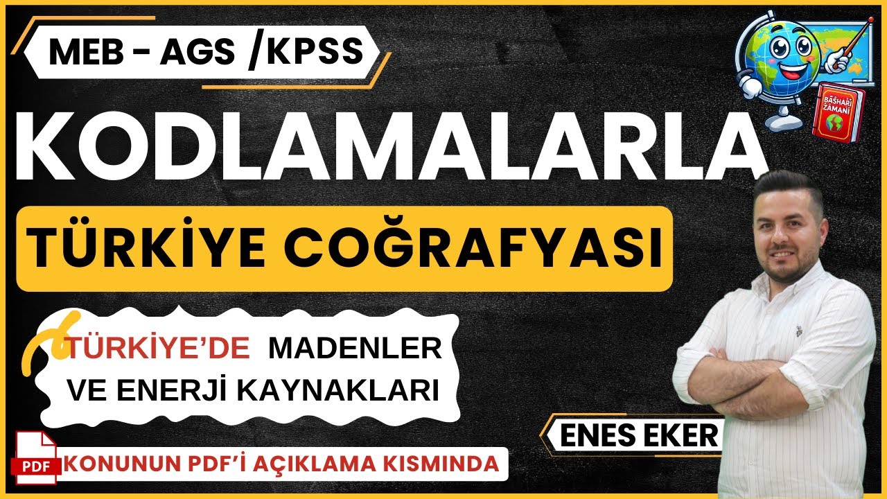 Kodlamalarla Türkiye Coğrafyası I Türkiye'de Madenler Ve Enerji Kaynakları I #Ags #cografya