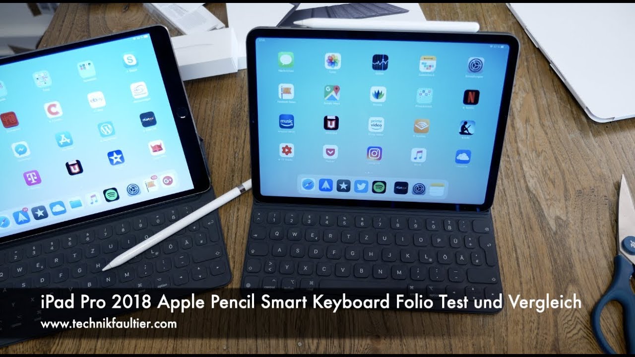 iPad Pro 2018 Apple Pencil Smart Keyboard Folio kurzer Test und Vergleich