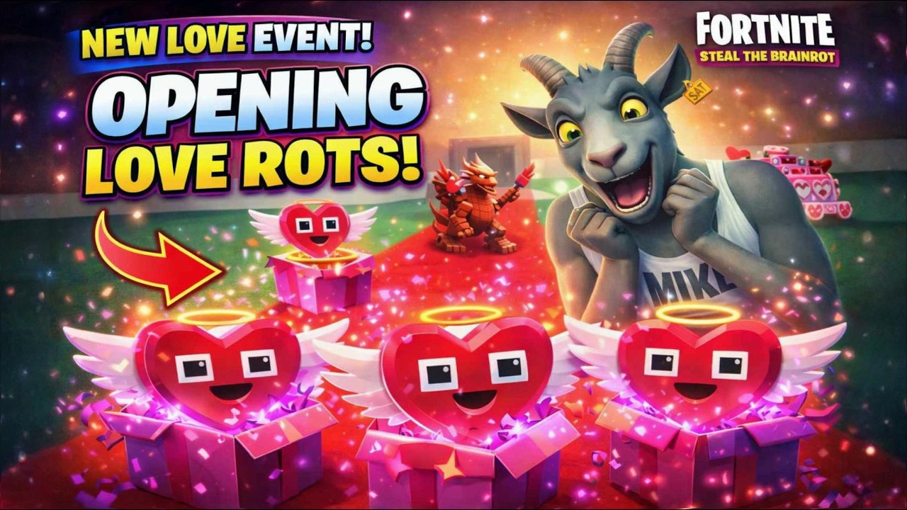 I OPENED 100+ LOVE ROTS in the NEW LOVE EVENT! (Fortnite Steal the Brainrot)