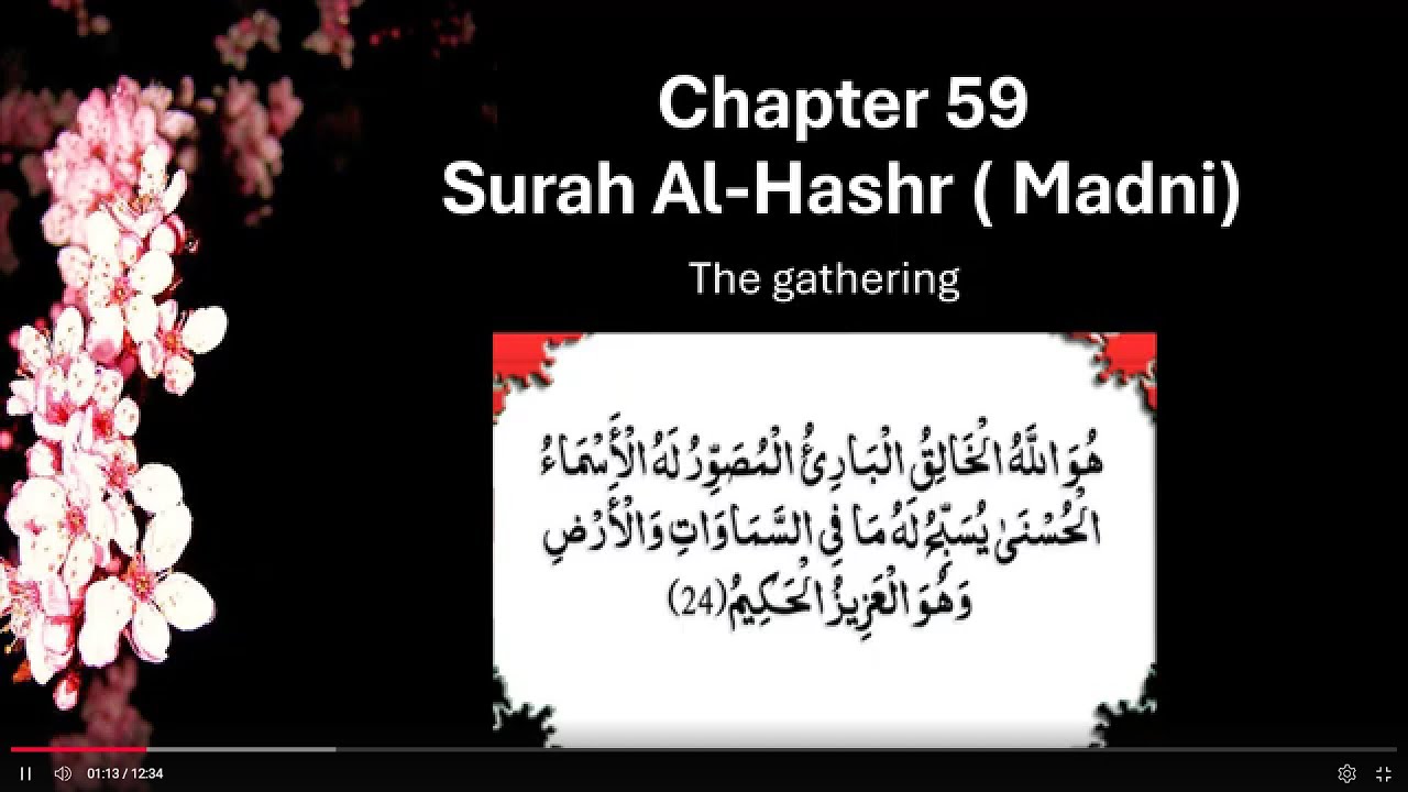 Summary of Surah Al-Hashr Chapter 59