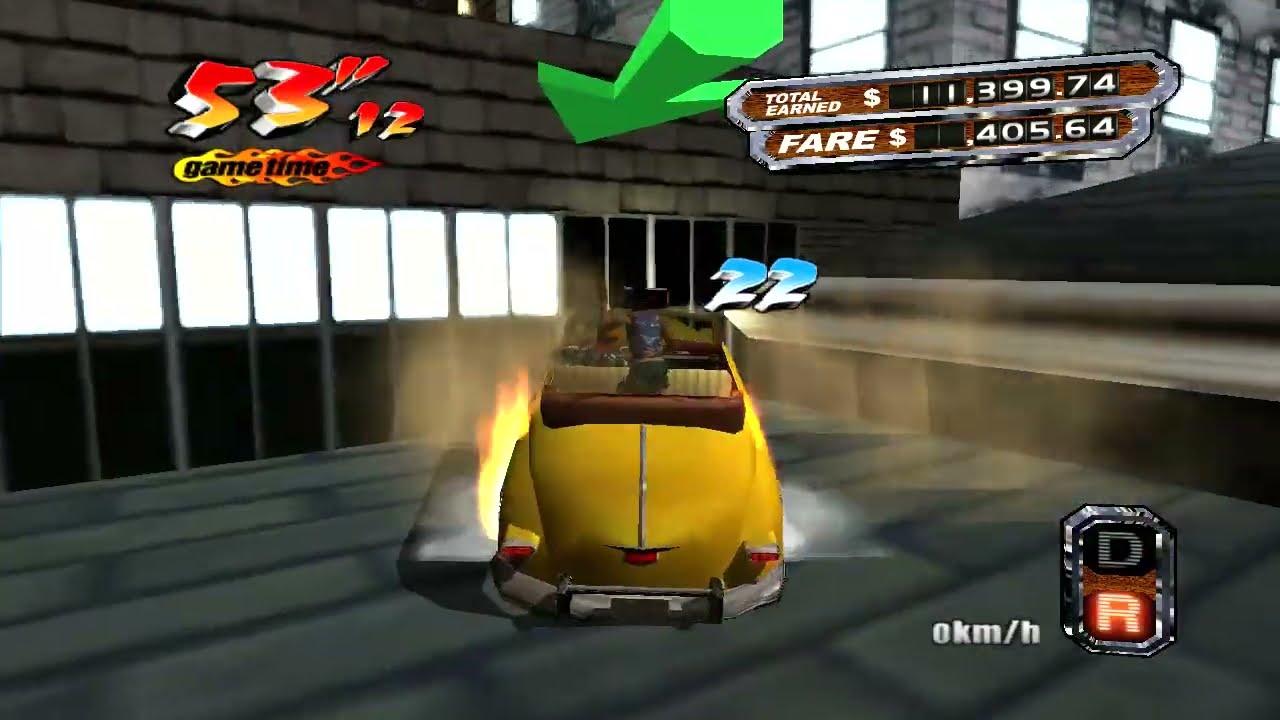 Crazy Taxi 3  Small Apple 10 Minutes Gus $12,447.97 Awesone Record
