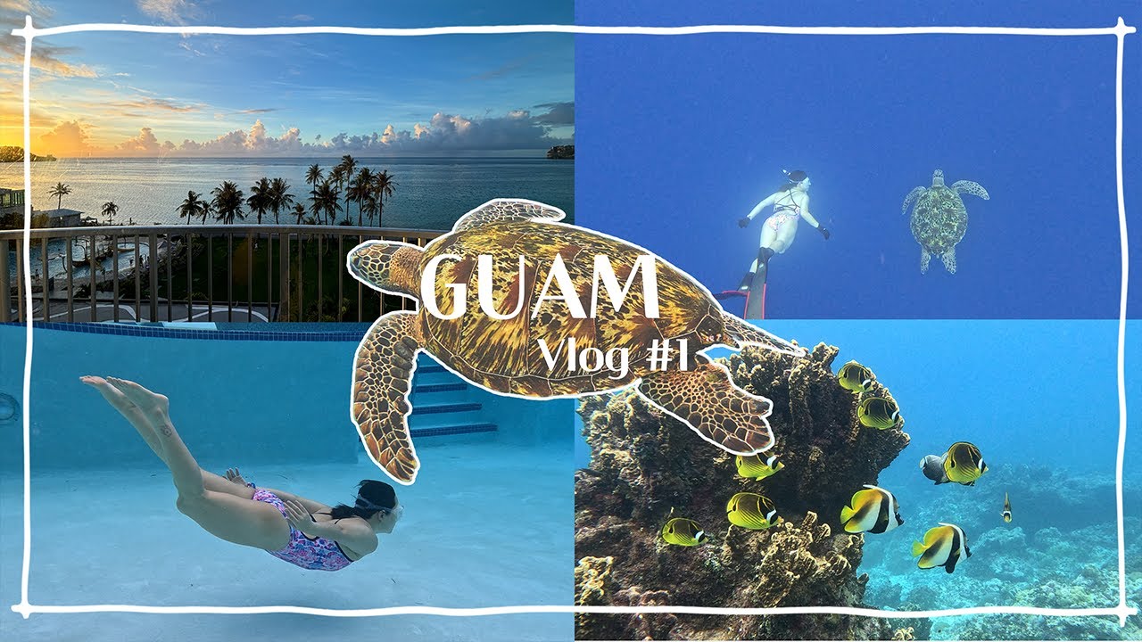 [괌여행 #1] 괌에서 프리다이빙 즐겨보기 l GUAM · 건비치 · 스노클링 · 브이로그