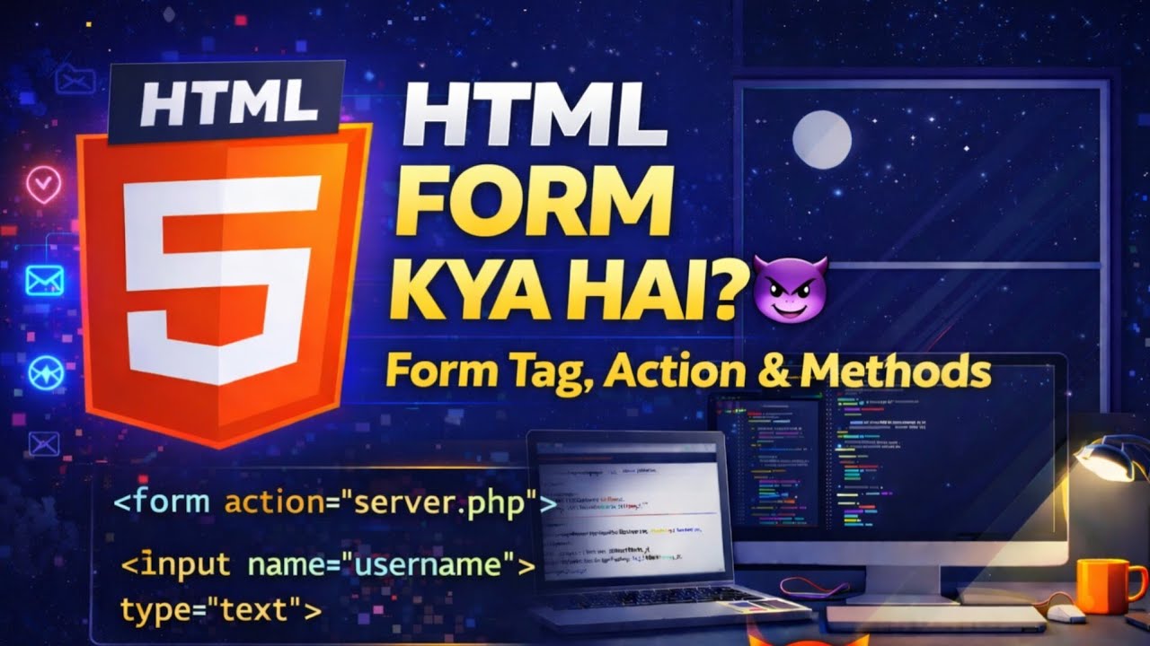 HTML Forms Tutorial in Hindi 🔥 | Form Tag, Action, Method Explained | Web Development Course 