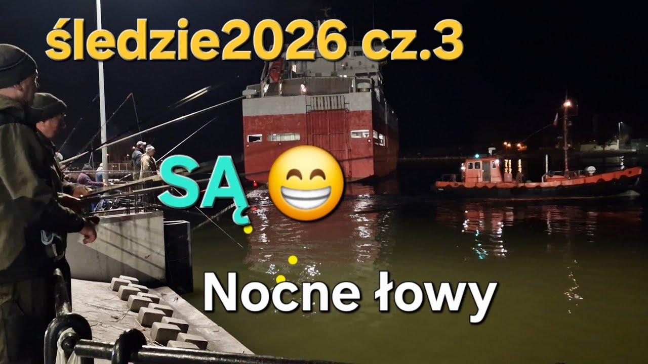 BIORĄ: Łowimy ŚLEDZIE 2026 NOCĄ, RecFishing aplikacja, statek KESS (wędkarstwo Gdańsk 14.3.2026)