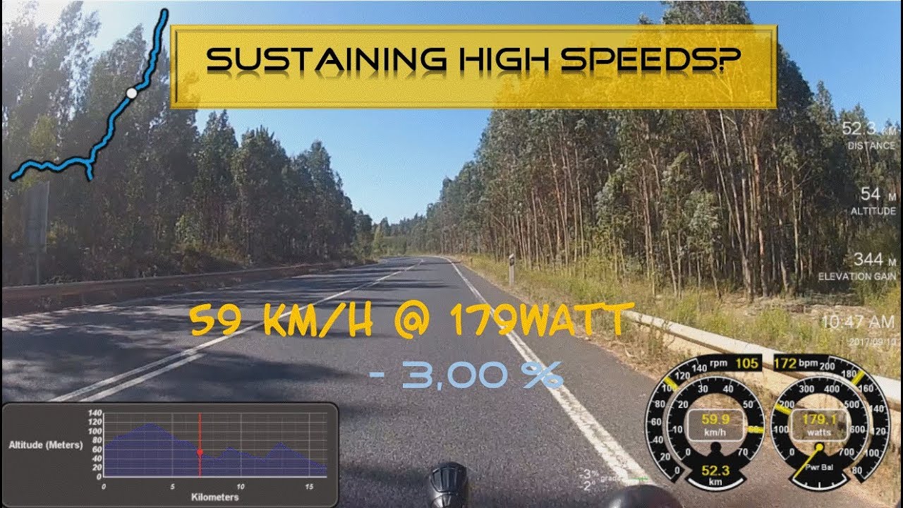 Sustaining high speeds in a recumbent bike - Part 1