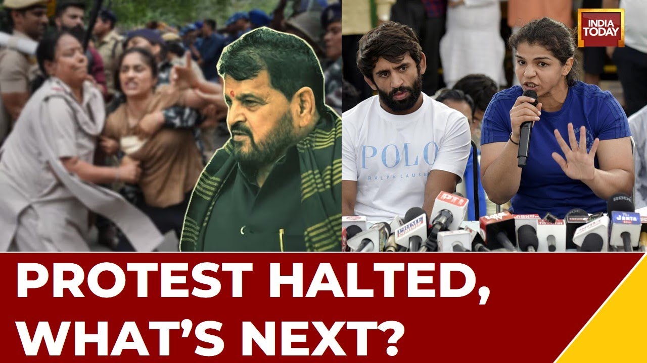 Wrestlers' Protest Halted Till 15 June After Anurag Thakur's Assurance Swift Probe | Watch