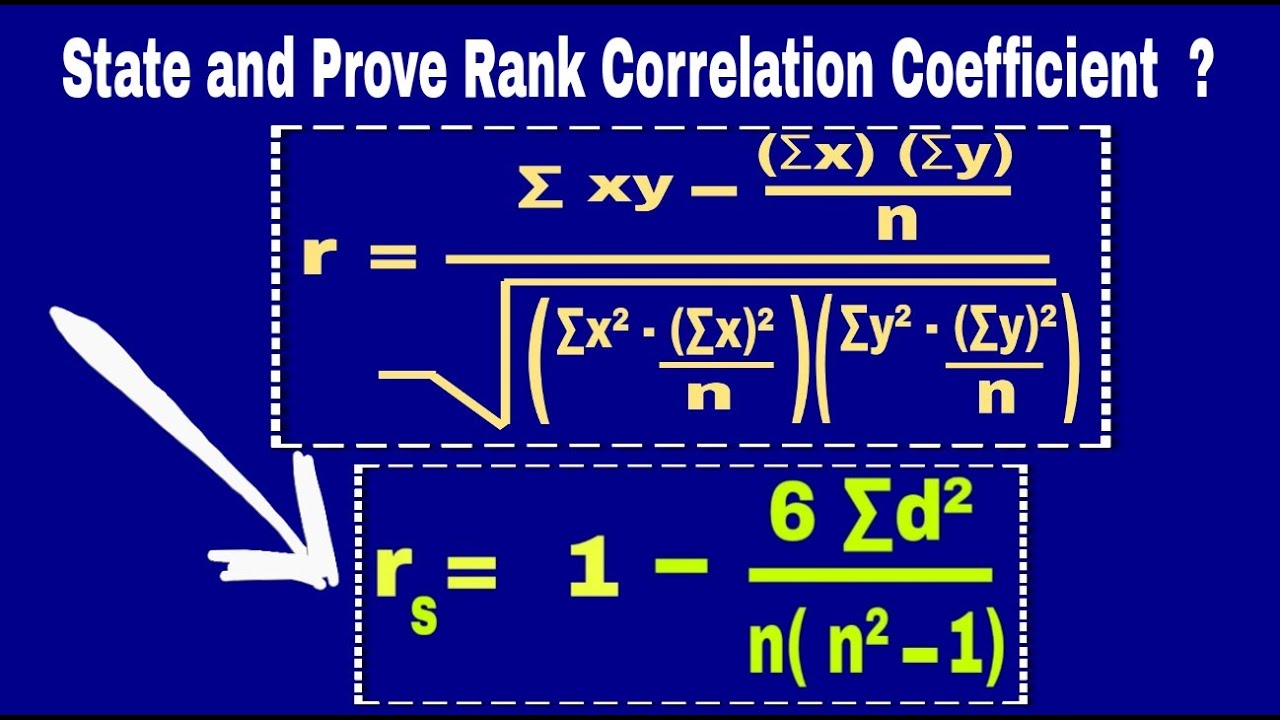 Rank correlation, derivation of rank correlation amazing, awesome proof 2020 (7) | Statistics Tutor