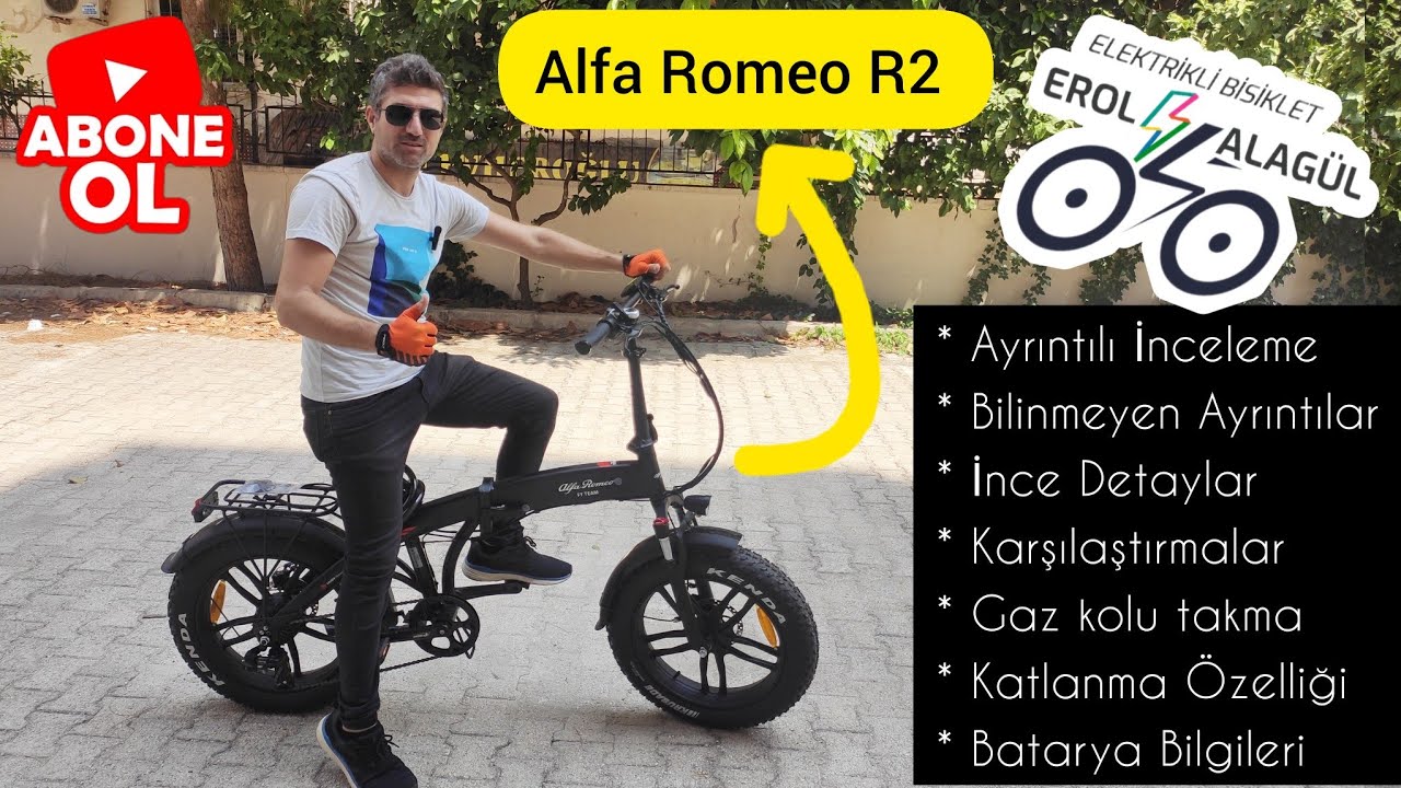 Alfa Romeo R2 Elektrikli Bisiklet Ayrıntılı Tanıtım,Karşılaştırma,Gaz kolu Takma 