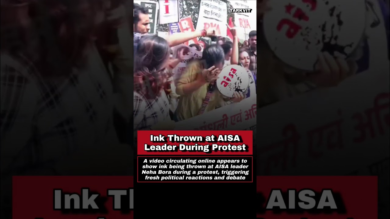 Ink Thrown at AISA Leader During Protest
