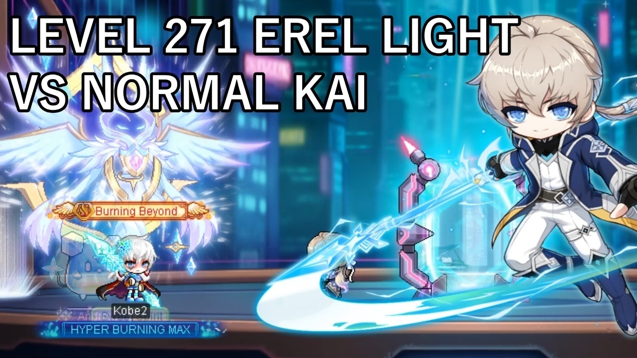 Global MapleStory Test Server: Erel Light vs Normal Kai (Challengers Heroic World)