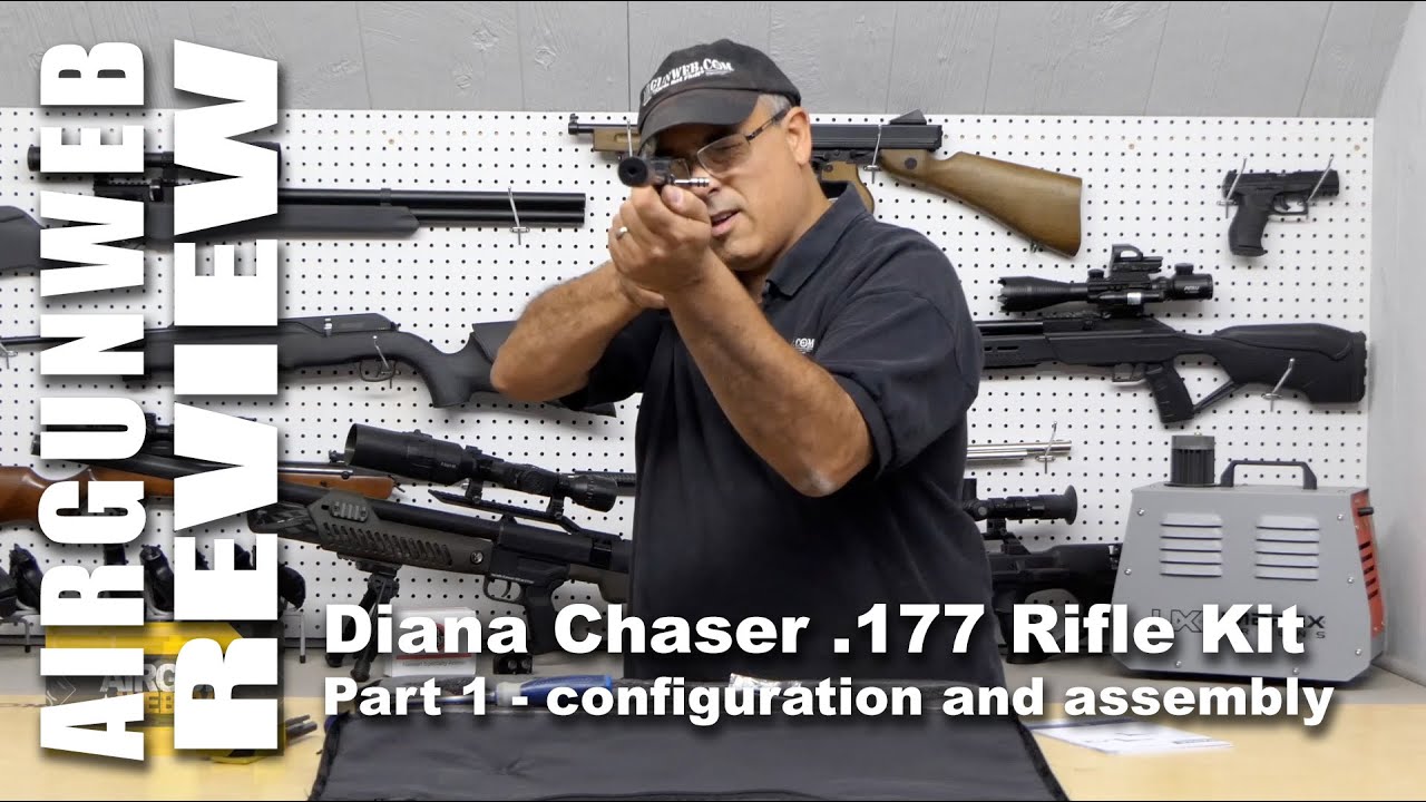 AIRGUN REVIEW - Diana Chaser Rifle Kit CO2 Pistol / Rifle Combo Part 1 - Overview and Assembly